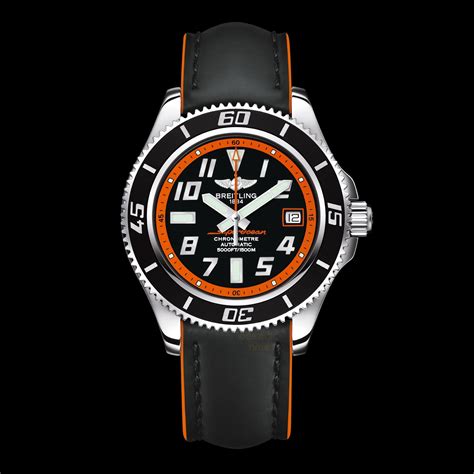 breitling superocean black orange strap|breitling rubber strap 24 20.